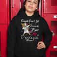 Friends Dont Let Friends Fight Dyslexia Alone Unicorn Grey Ribbon Dyslexia Dyslexia Awareness Women Hoodie Funny Gifts