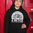 Funny Bicycle I Ride Fun Hobby Race Quote A Bicycle Ride Is A Flight From Sadness Women Hoodie Unique Gifts