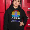 Gerd Awareness Vintage Periwinkle Blue Ribbon Gastroesophageal Reflux Disease Gerd Awareness Women Hoodie Funny Gifts