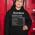 Gordon Name Funny Gift Gordon Nutrition Facts Women Hoodie Funny Gifts