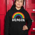 Human Rainbow Lgbt Pride Homo Lesbian Pride Women Hoodie Funny Gifts