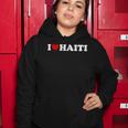 I Love Haiti - Red Heart Women Hoodie Unique Gifts