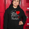 I Love My Trucker Husband Wife Gifts Valentines Day Women Hoodie Unique Gifts