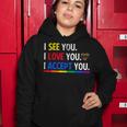 I See I Love You I Accept You Lgbtq Ally Gay Pride Women Hoodie Unique Gifts