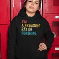 Im A Freaking Ray Of Sunshine Funny Sarcastic Vintage Retro Women Hoodie Unique Gifts
