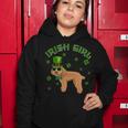 Irish Girl Leprechaun Poodle Dog St Patricks Day Kids Women Hoodie Funny Gifts