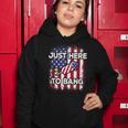Just Here To Bang 4Th Of July American Flag Fourth Of July Women Hoodie Unique Gifts