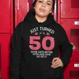 Just Turned 50 Wine Better With Age 50Th Birthday Gag Gift Women Hoodie Funny Gifts