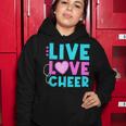 Live Love Cheer Funny Cheerleading Lover Quote Cheerleader V2 Women Hoodie Funny Gifts