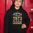 March 1973 Birthday Life Begins In March 1973 V2 Women Hoodie Funny Gifts
