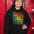 Straight Outta 5Th Grade Class Of 2022 Graduation Rainbow Women Hoodie Unique Gifts