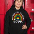 Teacher Ally Lgbt Teaching Love Rainbow Pride Month V2 Women Hoodie Unique Gifts
