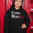 Ultra Maga Retro Style Red And White Text Women Hoodie Unique Gifts