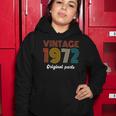 Vintage 1972 Original Parts 50Th Birthday 50 Years Old Gift Women Hoodie Unique Gifts