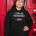 Womens I Love His Firecracker Matching Couple 4Th Of July Wife Gf Women Hoodie Unique Gifts