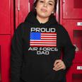 Womens Proud Air Force Dad Us Veterans 4Th Of July American Flag Women Hoodie Funny Gifts