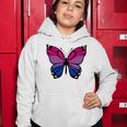 Butterfly With Colors Of The Bisexual Pride Flag Women Hoodie Unique Gifts