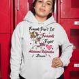 Friends Dont Let Friends Fight Arteriovenous Malformation Alone Unicorn Burgundy Ribbon Arteriovenous Malformation Support Arteriovenous Malformation Awareness Women Hoodie Funny Gifts