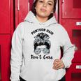 Pontoon Captain Boating Pontoon Hair Dont Care Messy Bun Women Hoodie Unique Gifts