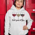 Red Wine & Blue 4Th Of July Wine Red White Blue Wine Glasses V2 Women Hoodie Unique Gifts