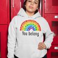 You Belong Lgbtq Rainbow Gay Pride V2 Women Hoodie Funny Gifts
