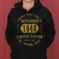 1940 September Birthday Gift 1940 September Limited Edition Women Hoodie