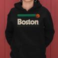 Boston Basketball B-Ball Massachusetts Green Retro Boston Women Hoodie