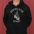 Boxing Club Detroit Distressed Gloves Women Hoodie