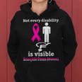 Every Disability Is Visible Eosinophilic Disease Awareness Pink Ribbon Eosinophilic Disease Eosinophilic Disease Awareness Women Hoodie