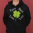 Faith Hope Love Luck 4 Leaf Clover Shamrock Women Hoodie