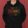 Free-Ish Since 1865 With Pan African Flag For Juneteenth Women Hoodie