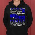 Gerd Doesnt Come With A Manual It Comes With A Family Who Never Gives Up Periwinkle Blue Ribbon Gastroesophageal Reflux Disease Gerd Awareness Women Hoodie