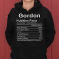 Gordon Name Funny Gift Gordon Nutrition Facts Women Hoodie