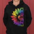 Human Sunflower Lgbt Tie Dye Flag Gay Pride Proud Lgbtq Women Hoodie