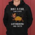 Just A Girl Who Loves Dachshund And Tacos For Dachshund Lovers Women Hoodie