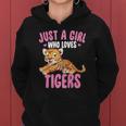 Just A Girl Who Loves Tigers Cute Kawaii Tiger Animal Women Hoodie