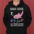 Nana Grandma Gift Nana Shark Only More Awesome Women Hoodie