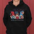 Peace Love Freedom Fireworks Gnomes 4Th Of July America Women Hoodie