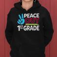 Peace Out 1St Grade Last Day Of School Teacher Girl Boy Women Hoodie
