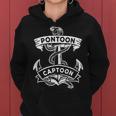 Pontoon Boat Anchor Captain Captoon Women Hoodie