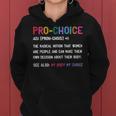 Pro Choice Definition Feminist Rights My Body My Choice V2 Women Hoodie