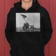 Raising The Flag On Iwo Jima Ww2 World War Ii Patriotic Women Hoodie