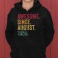 Womens Awesome Since August 1959 63Rd Birthday Gift Vintage Retro Women Hoodie