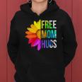 Womens Free Mom Hugs Gay Pride Lgbt Daisy Rainbow Flower Hippie Women Hoodie