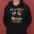 Womens Gender Reveal He Or She Abuela Matching Family Baby Party Women Hoodie