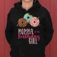 Womens Momma Of The Birthday Girl Donut Birthday Party Theme Family Women Hoodie