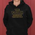 Womens The Faith Is Strong With This One Christian V-Neck Women Hoodie
