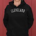 Womens Vintage Cleveland Distressed Cle Women Hoodie