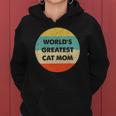 Worlds Greatest Cat Mom Vintage Retro Women Hoodie