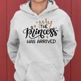 Baby Shower Text Design The Princess Has Arrived Women Hoodie